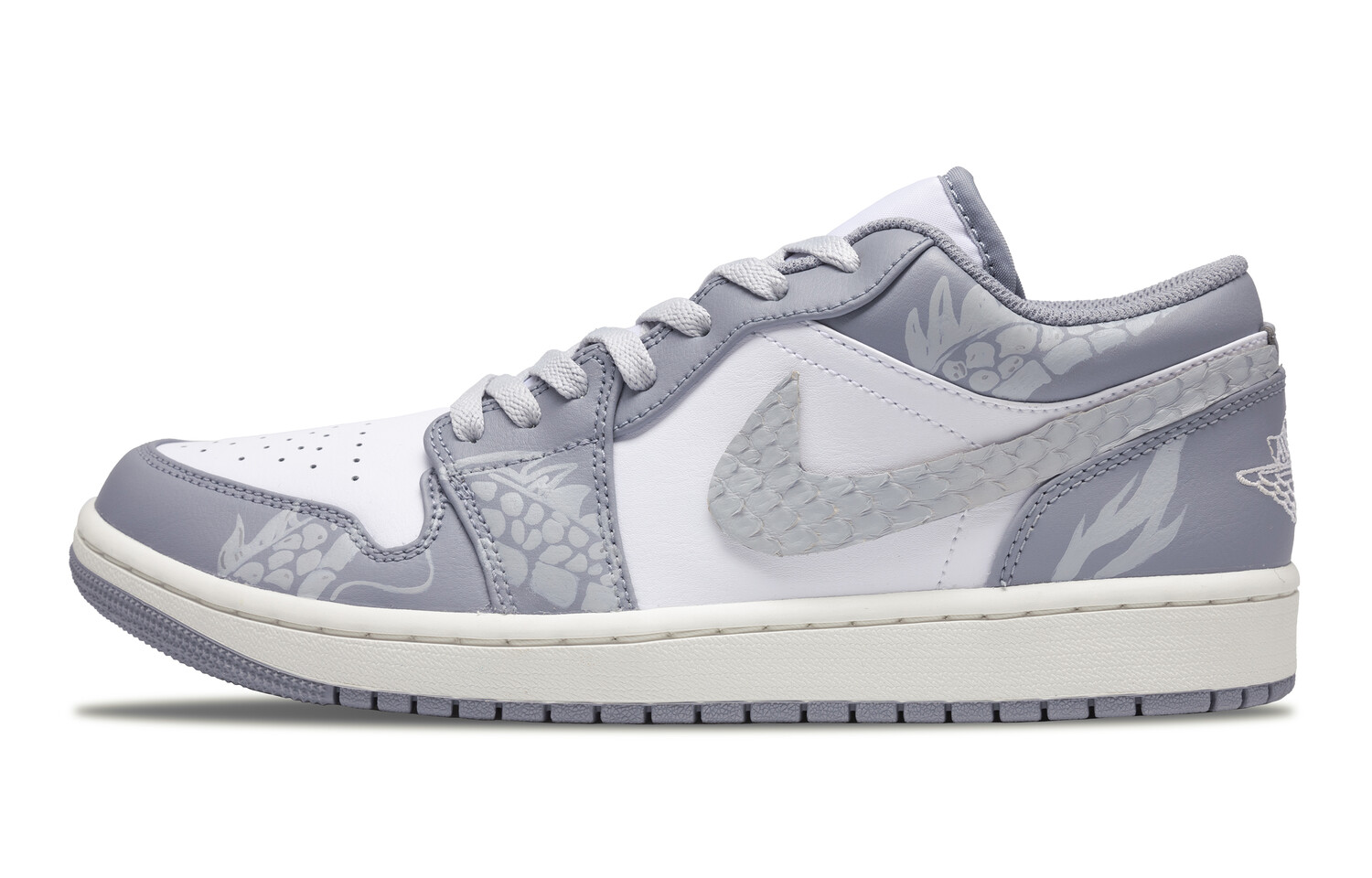 

Кроссовки Air Jordan 1 Vintage Basketball Shoes Men Low-top White, светло-серый