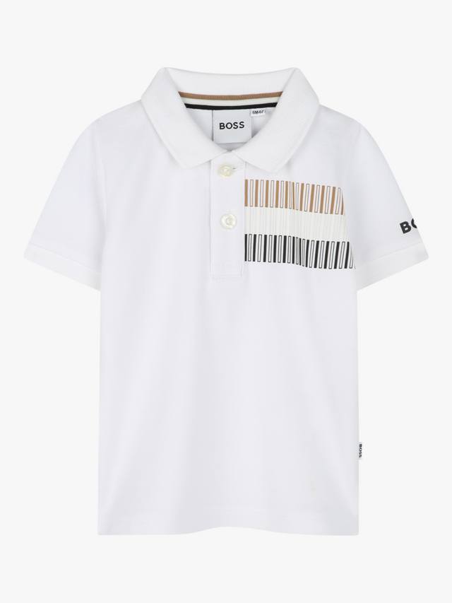 

Детская рубашка поло boss HUGO BOSS, белый