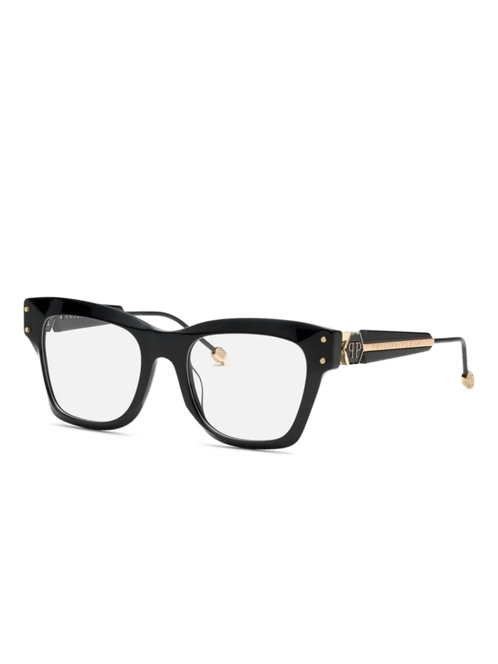 

Очки в оправе 'кошачий глаз' Philipp Plein Eyewear, черный