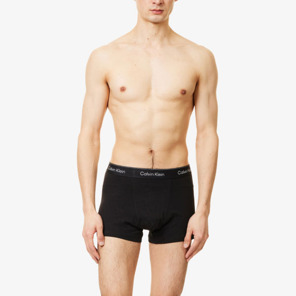 Трусы эластичные Calvin Klein Icon с логотипом, черный — фото 2