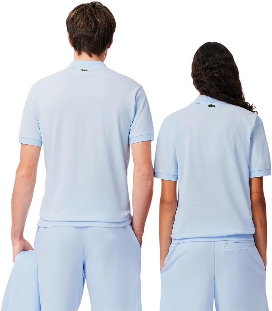 Поло Lacoste L.12.12, мужское, с коротким рукавом и логотипом, Rill Blue — фото 3
