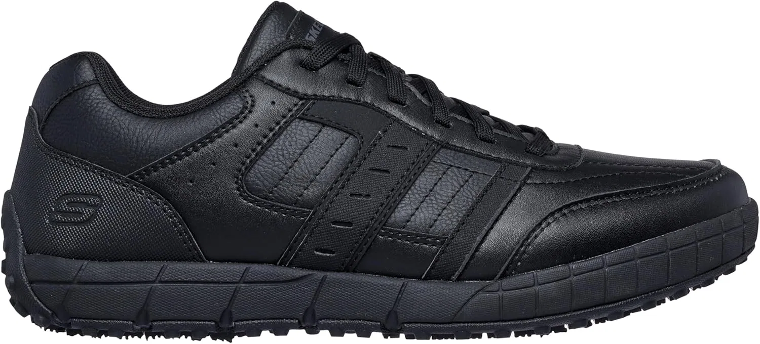 Мужские рабочие кроссовки Skechers Work Elston 2.0 Sr на шнуровке для работников пищевой промышленности, Black — фото 3
