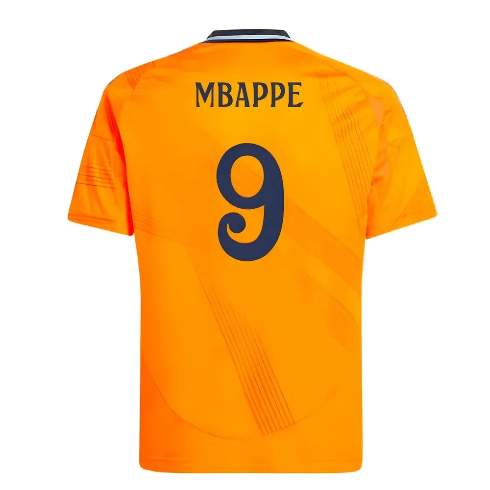 Футбольная форма Real Madrid 2024/25 (выездная) Mbappe 9, оранжевый — фото 2