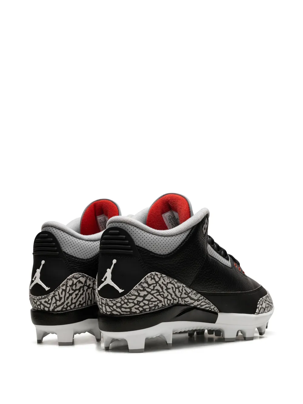 Кроссовки Air  3 Retro Black/Fire Red/Cement Grey/White Jordan, черный — фото 3