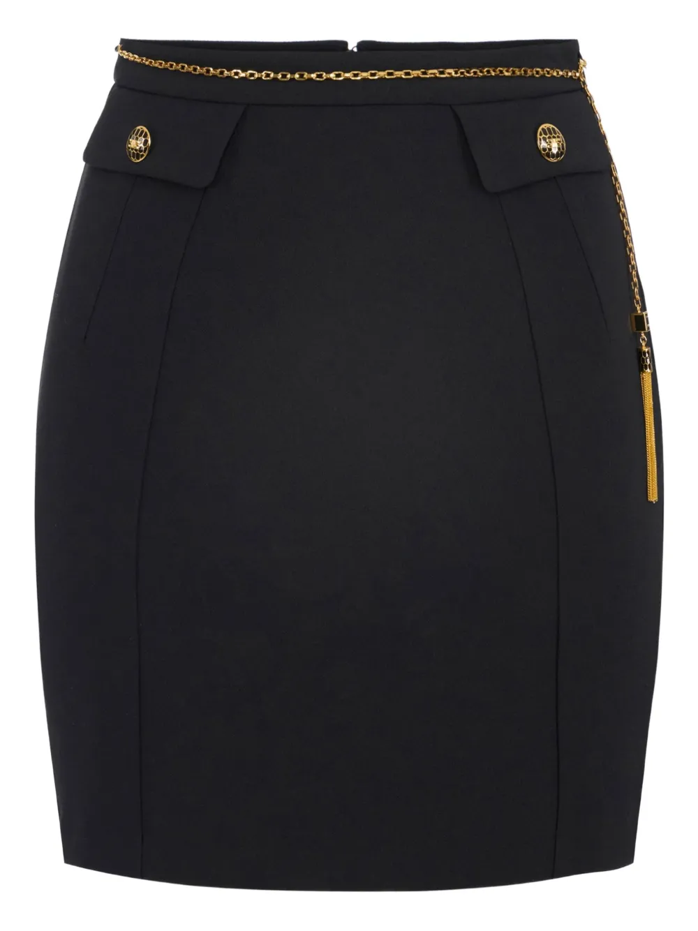 

Юбка мини с цепочкой Elisabetta Franchi, черный