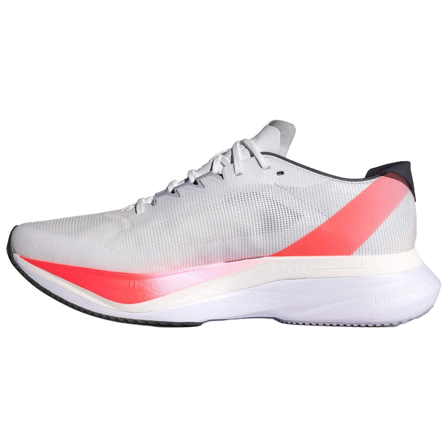 Adidas Adizero Boston 12 'White Aurora Solar Red', White Gold Red — фото 2