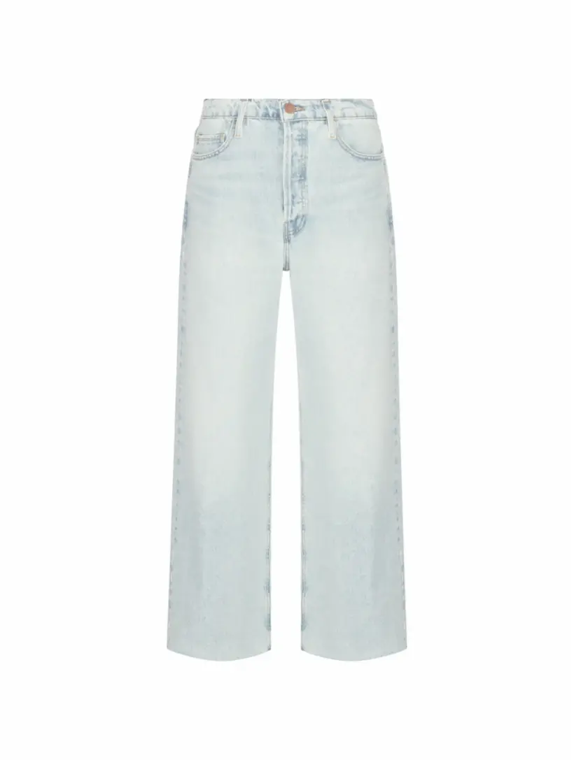 

Широкие джинсы с эффектом потертости Frame Denim, синий