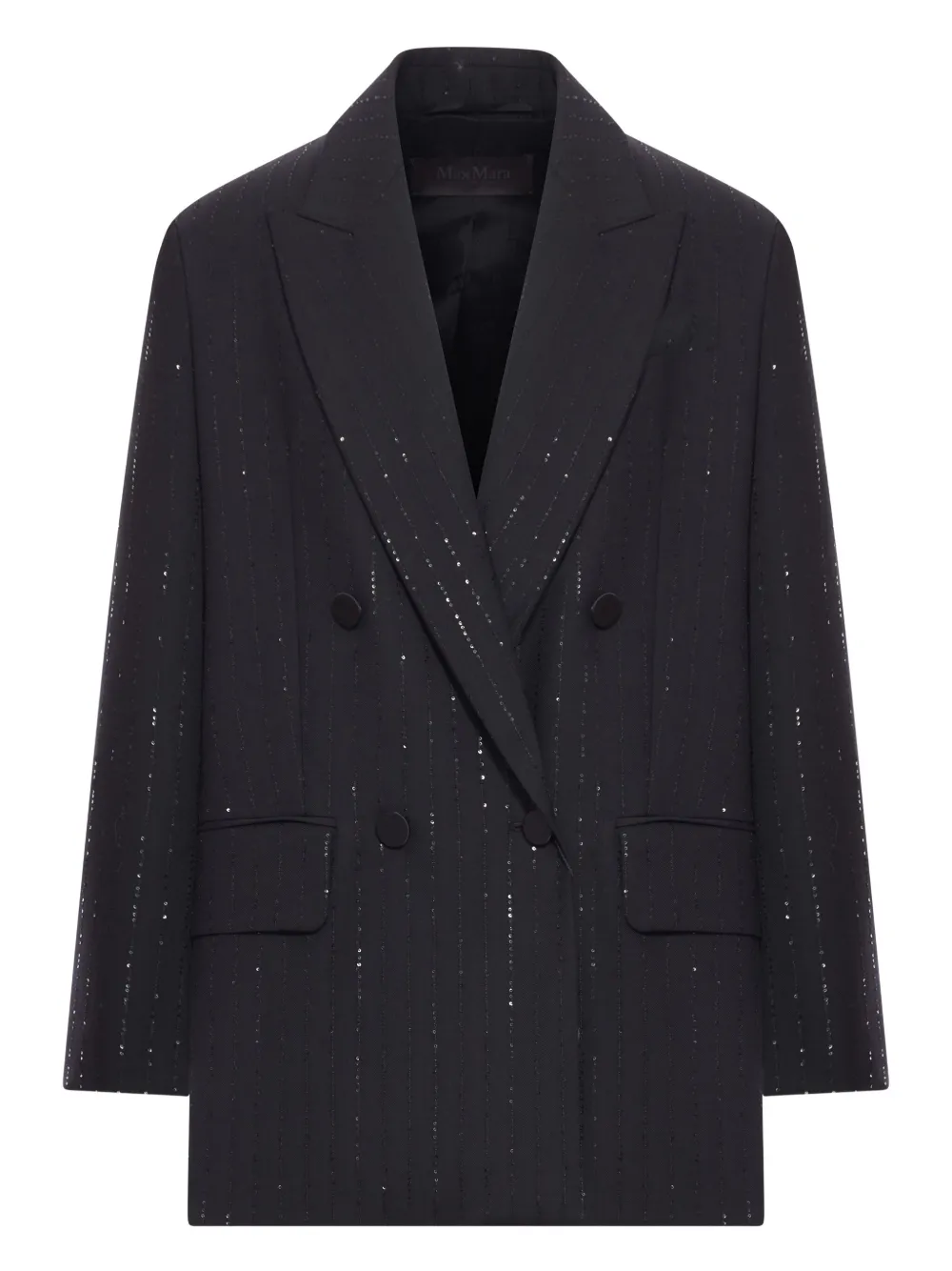 

Двубортный блейзер Max Mara, черный