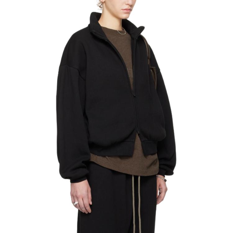 Куртка-бомбер женская черная Fear Of God Essentials, цвет Dark Wood Black/Black — фото 4