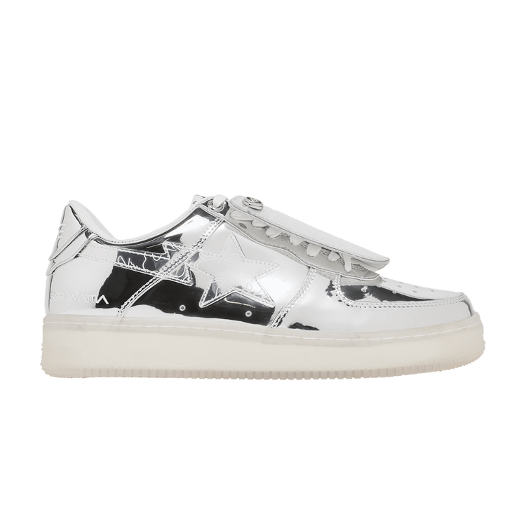 

Кроссовки BAPE Hajime Sorayama x Bapesta 'Silver', серебряный