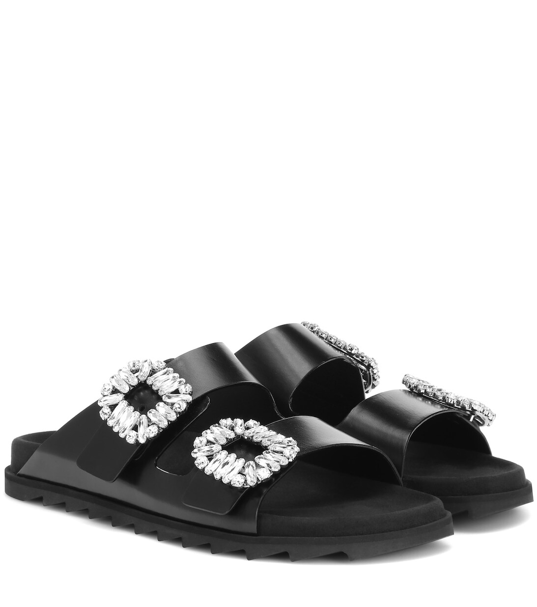 Сандалии Slidy Viv' из кожи Roger Vivier, черный