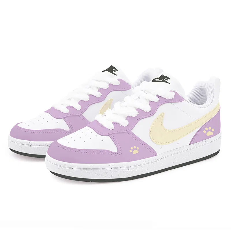 Кроссовки для скейтбординга Court Borough Taro Paste Meow Claw Low top Purple Teenagers Nike, Taro Paste Purple — фото 4