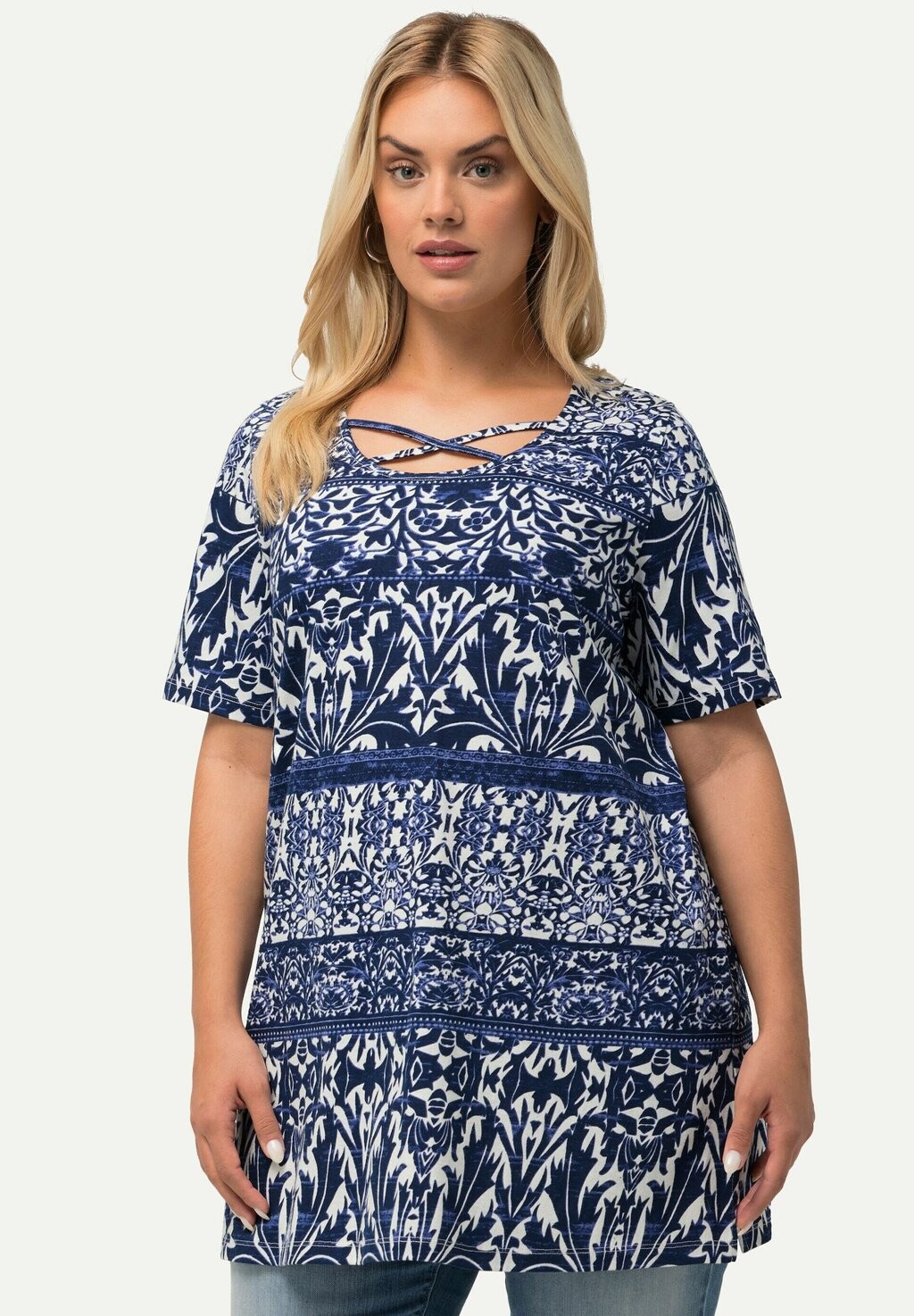 

Футболка с принтом Ulla Popken, синий