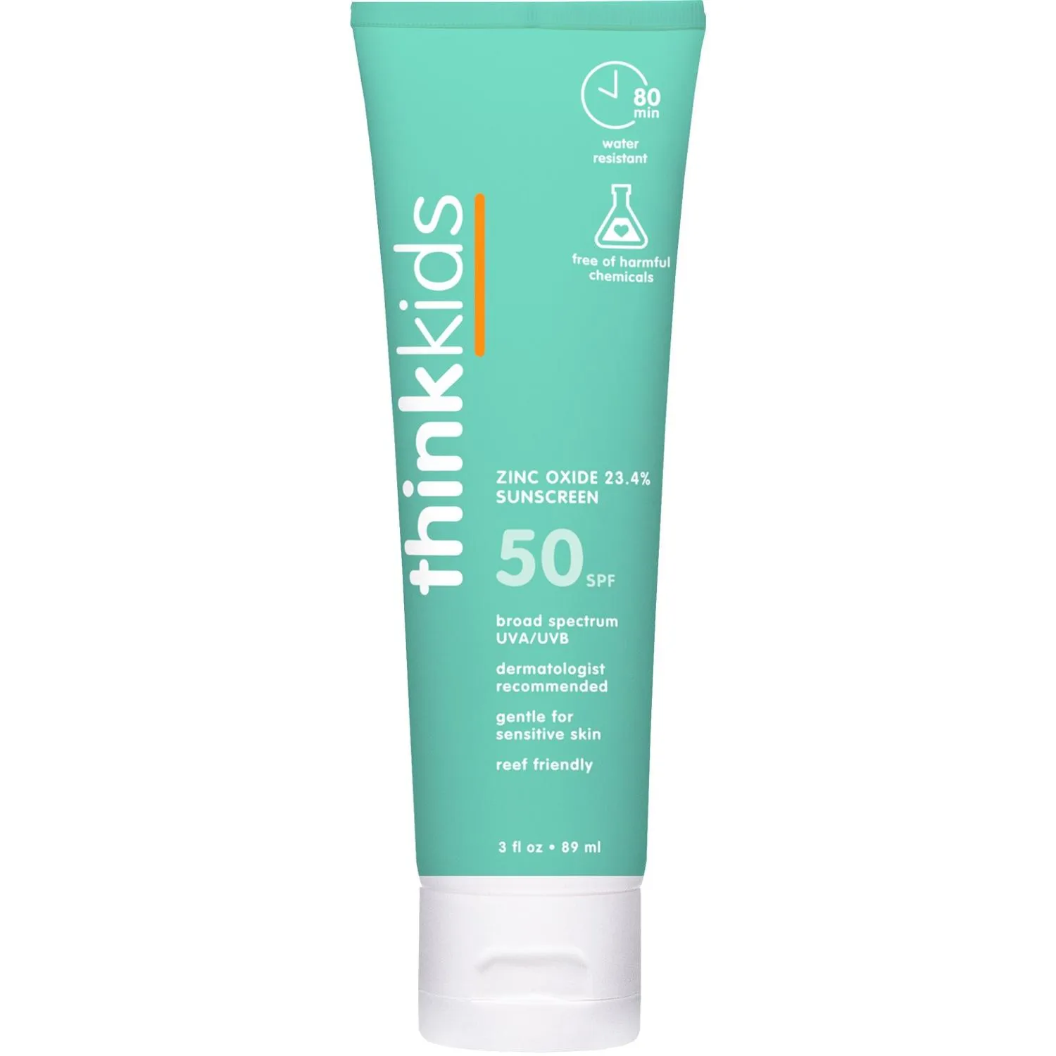 

Детский солнцезащитный крем SPF 50 Thinksport, None