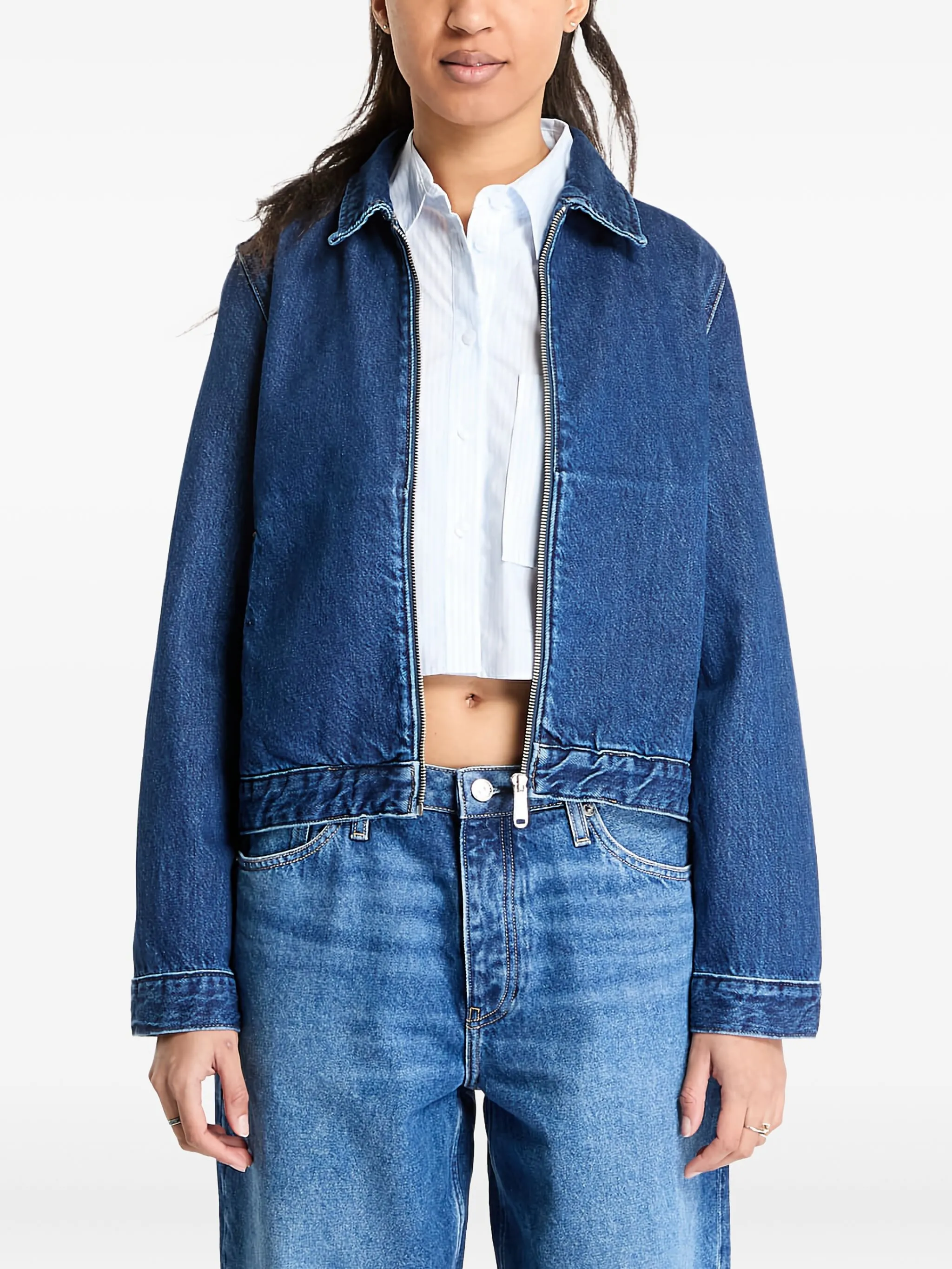 

Джинсовая куртка на молнии Calvin Klein Jeans, синий