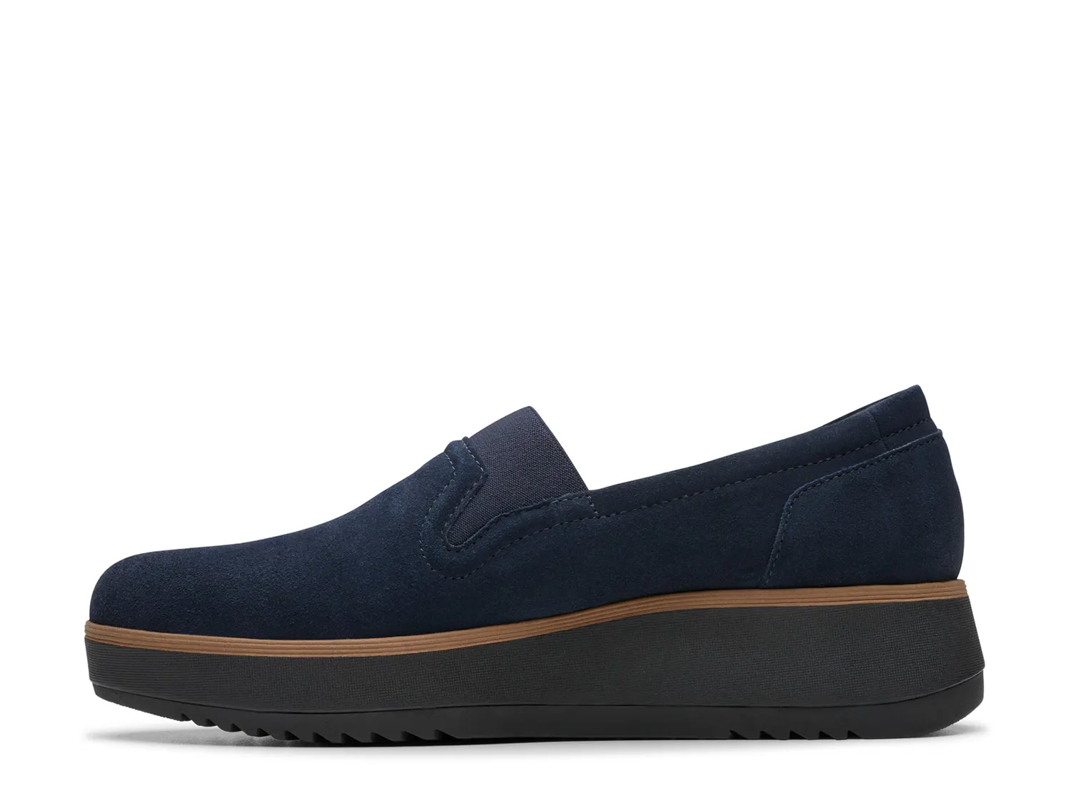 Слипоны Zylah Sky Wedge Slip-On Clarks, цвет navysuede — фото 2
