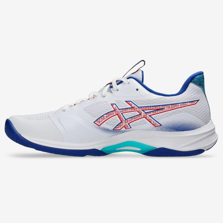 Женские/мужские гандбольные кроссовки ASICS Netburner 4 Japan Heritage, белые — фото 3