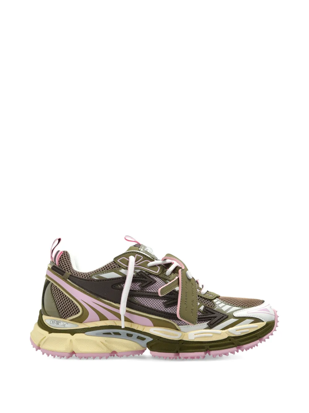 Кроссовки с биркой "be right back" OFF-WHITE, зеленый