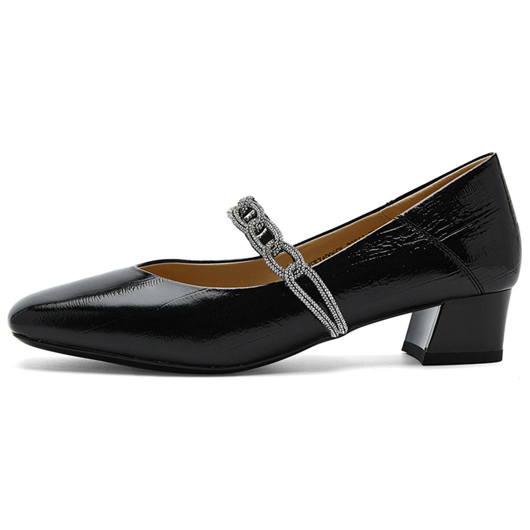 Туфли Мэри Джейн на массивном каблуке для женщин NINE WEST, Black
