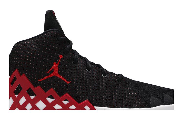 Кроссовки Jordan Jumpman Diamond Mid 'Black University Red', черный — фото 2