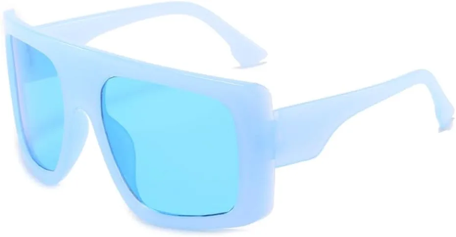 

Модные, стильные, большие панк-солнцезащитные очки для женщин и мужчин, уникальные солнцезащитные очки класса люкс с защитой от УФ-излучения UV400 TYUVIVO, Blue Blue