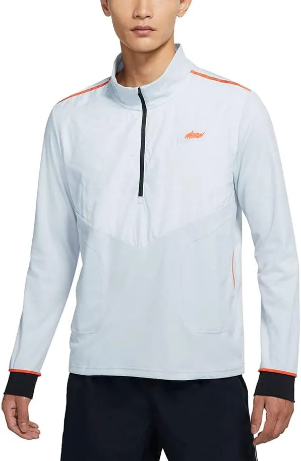 Мужской спортивный костюм Nike Therma-FIT Wild Run Element Half Zip Pullover, серый/черный