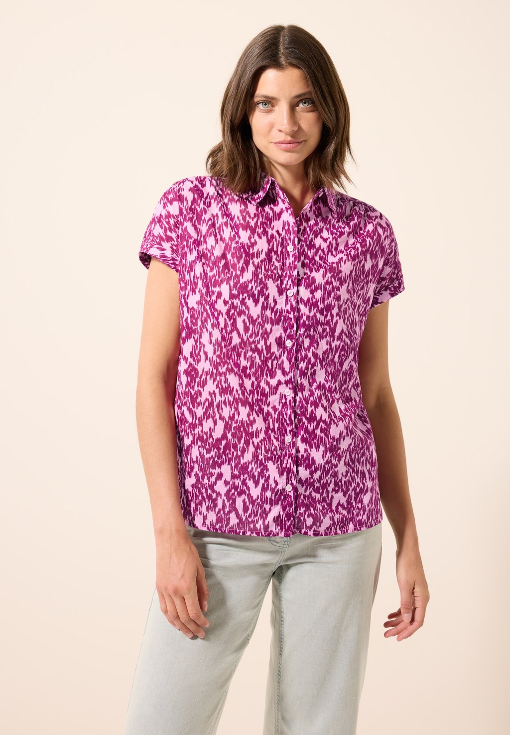 

Блузка на пуговицах MINIMAL PRINT Cecil, неоново-розовый