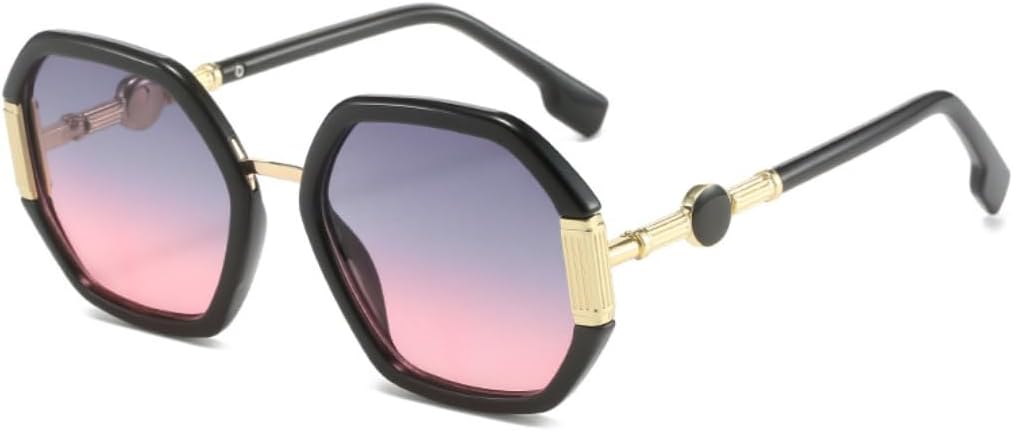 

Модные солнцезащитные очки большого размера с многоугольной оправой для женщин, ретро-градиентный оттенок «океан», стильные для активного отдыха и вождения, для мужчин, защита от УФ-излучения UV400 TKKTLLT, C2