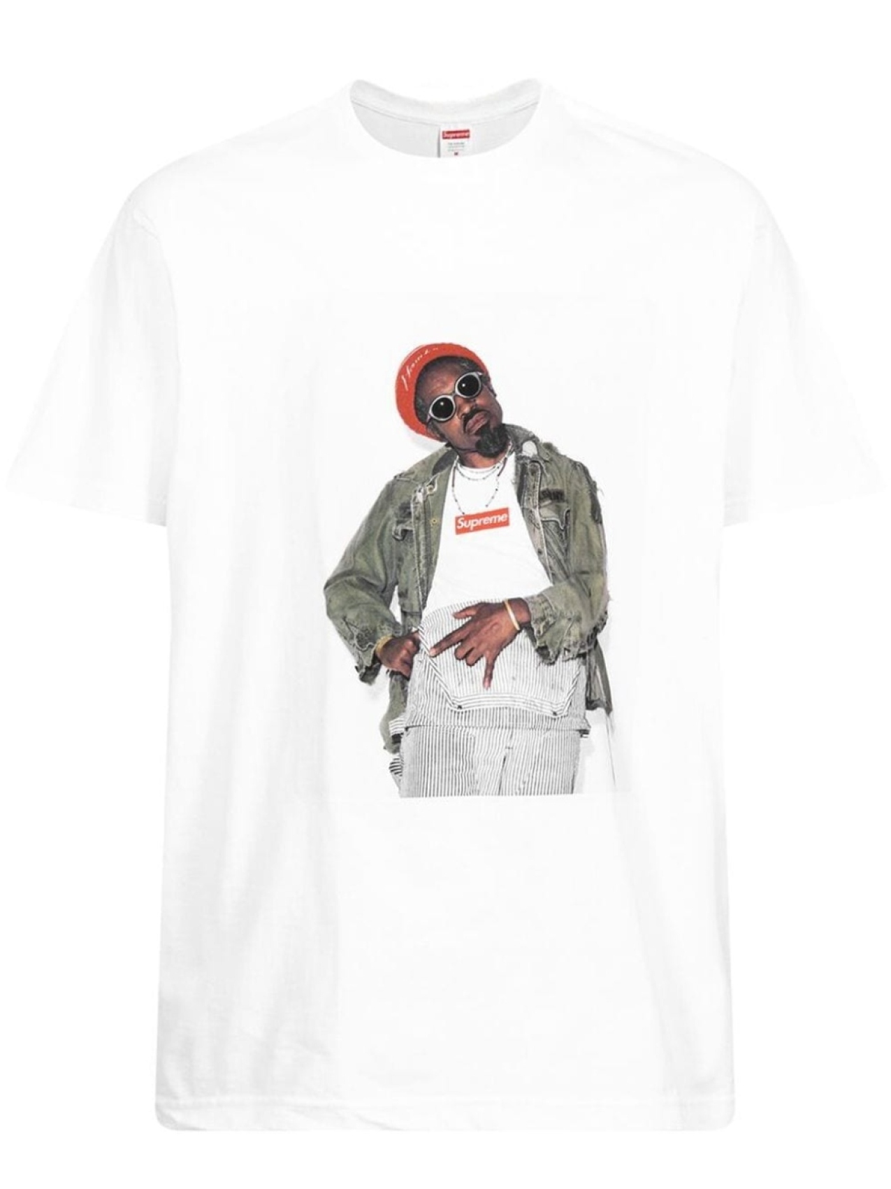 

Supreme футболка Andre 3000 с графичным принтом, белый