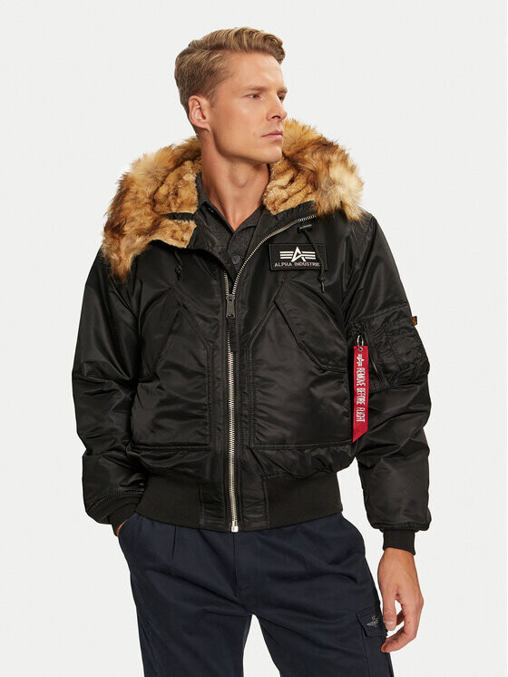 

Пуховик стандартного кроя Alpha Industries, черный
