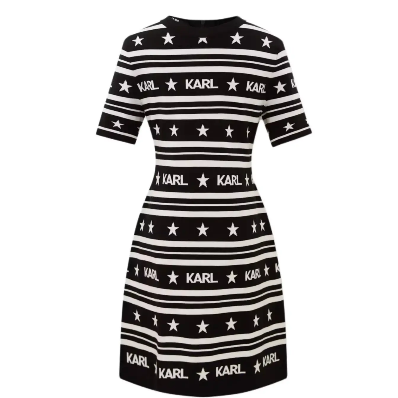 

KARL LAGERFELD / Karl Lagerfeld Jeans KARL LAGERFELD Женское черное платье с коротким рукавом