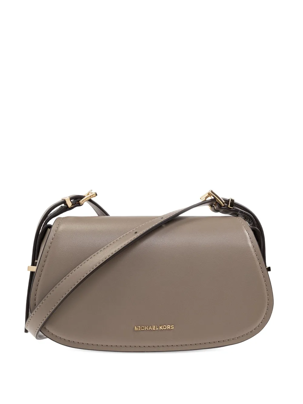 

Маленькая изогнутая кожаная сумка через плечо Lydia Michael Michael Kors, нейтральный
