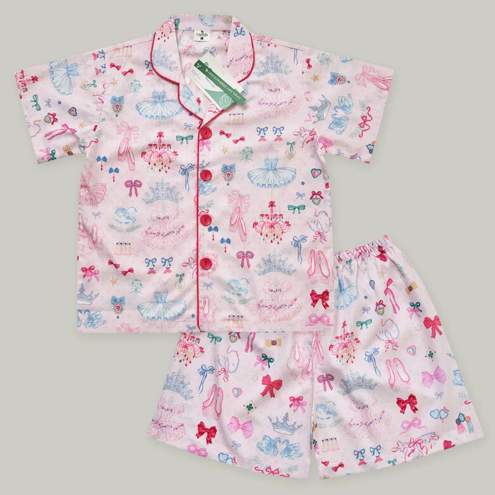Детская пижама Tencel Modal Romantic Ballerina с короткими рукавами от Irusida