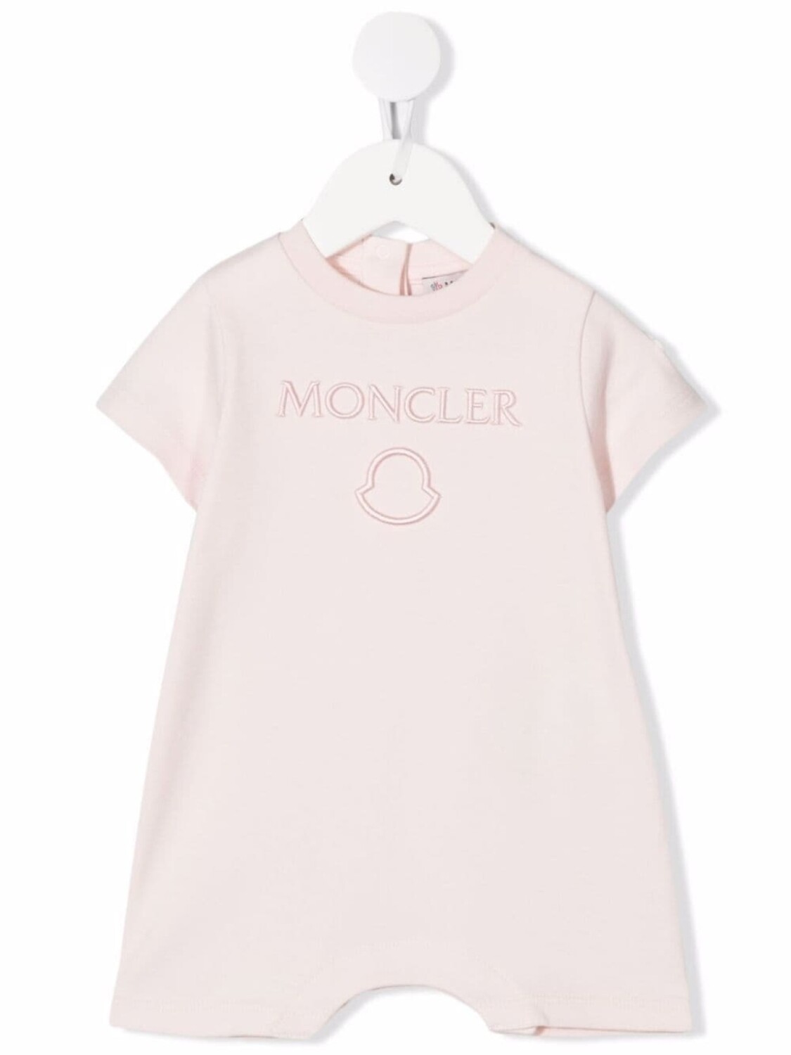 

Moncler Enfant ромпер с вышитым логотипом, розовый