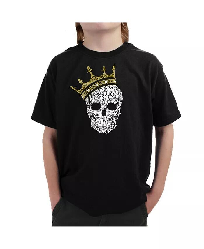 

Футболка для мальчиков Word Art - Brooklyn Crown LA Pop Art, черный