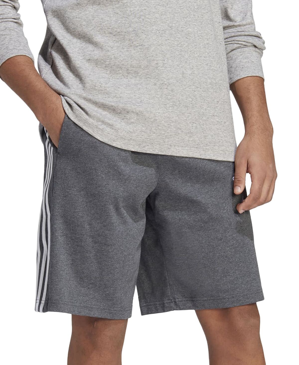

Мужские шорты Essentials из одинарного джерси с 3 полосками 10 дюймов adidas