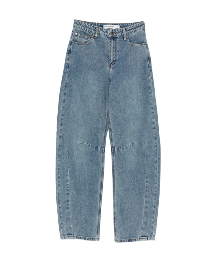 

Джинсы с широкими штанинами Self Portrait, синий