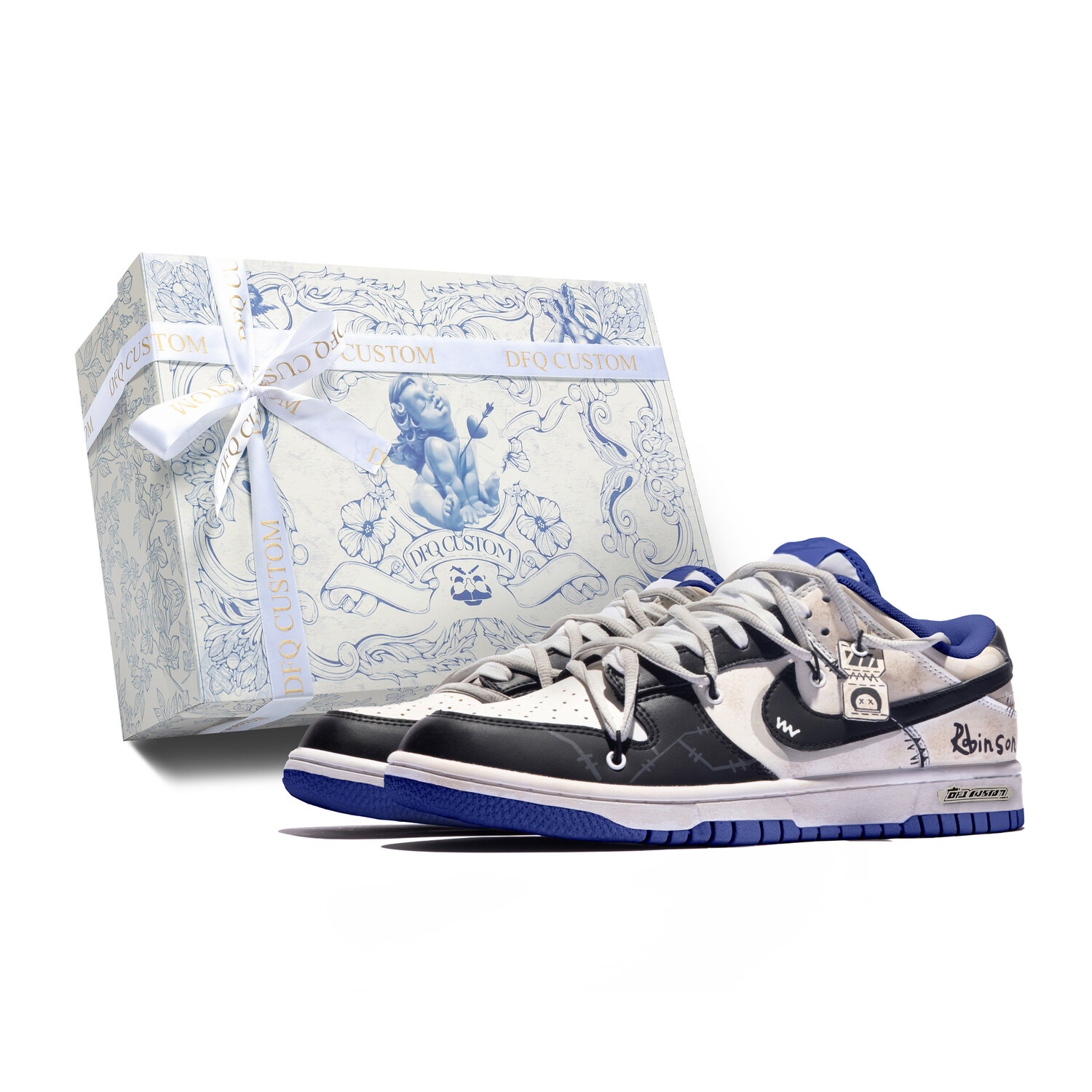 

Кроссовки Nike Dunk Skateboard Shoes Men Low-Top Black White, Черный, Кроссовки Nike Dunk Skateboard Shoes Men Low-Top Black White