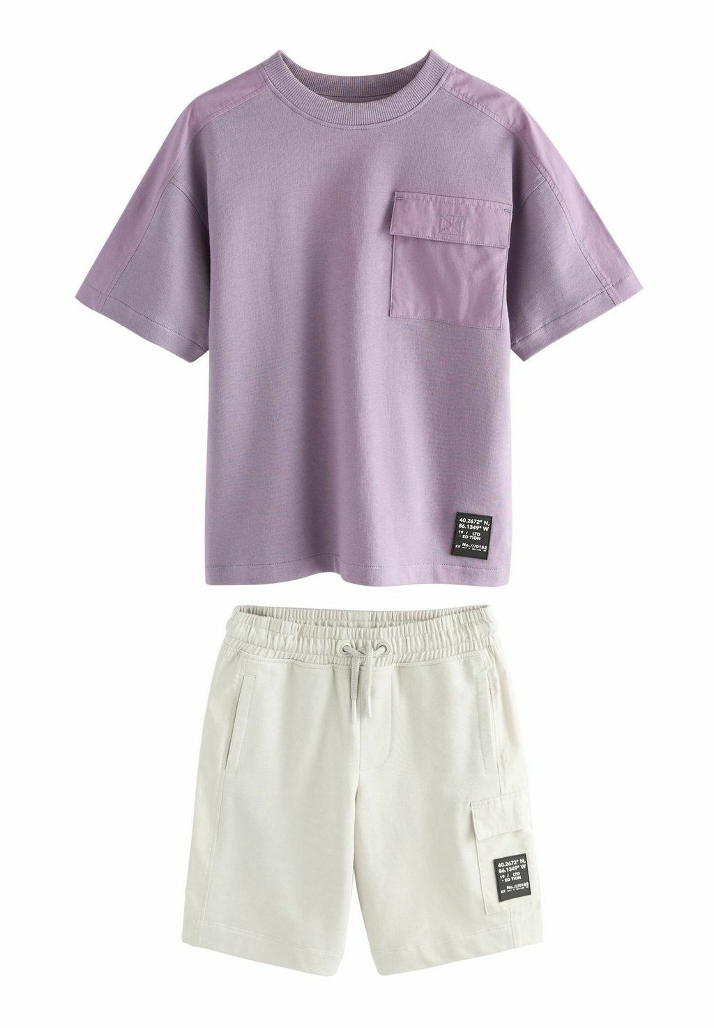 

Базовая футболка REGULAR FIT UTILITY SHORT SLEEVE SET Next, цвет Purple Cement