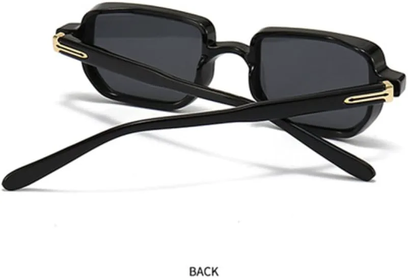 

Солнцезащитные очки прямоугольной формы для женщин, защита от УФ-излучения UV400, ретро-градиент, солнцезащитные очки для мужчин с заклепками generic, Black Gray