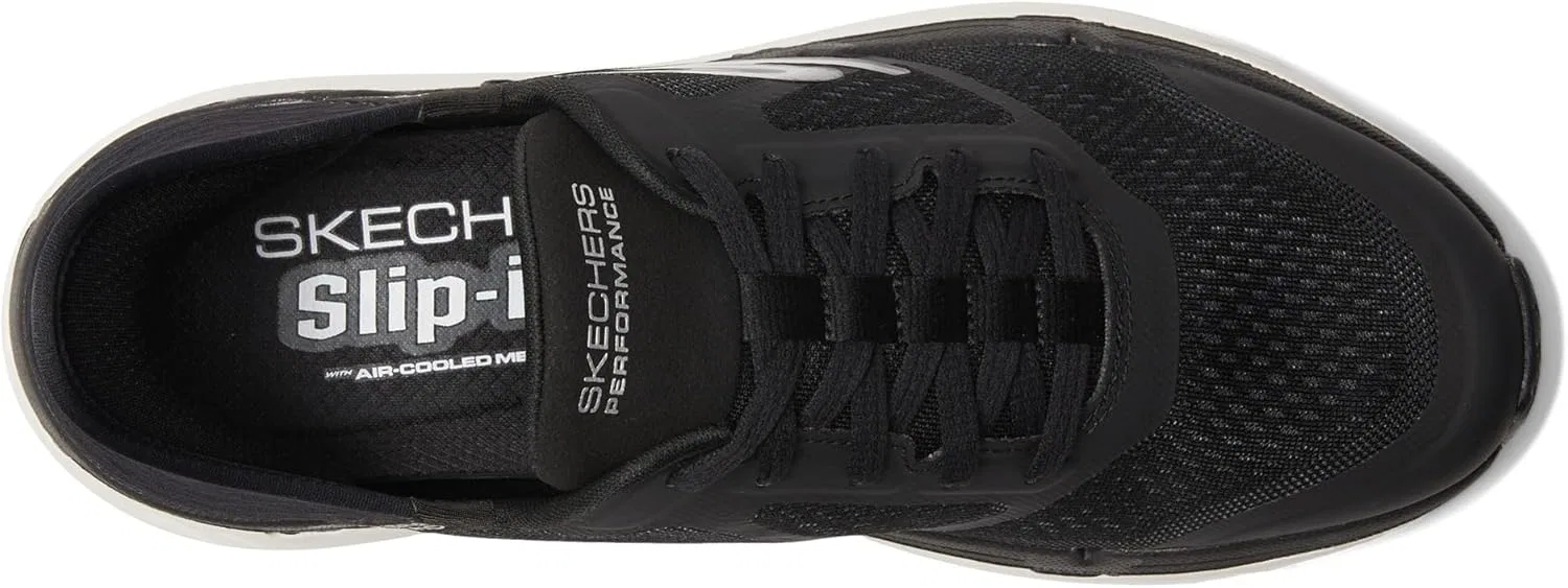 Мужские кроссовки Skechers Max Cushioning Premier Ascendant Hands Free без шнурков, Black White — фото 2