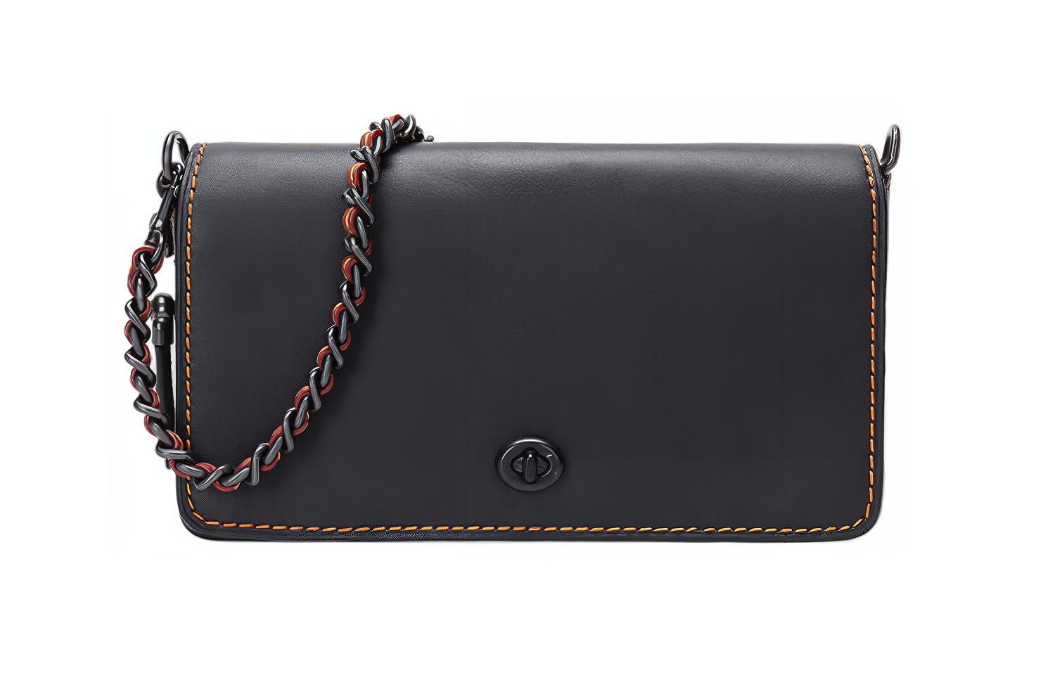 

Маленькая кожаная сумка через плечо на пояс Women's Black COACH