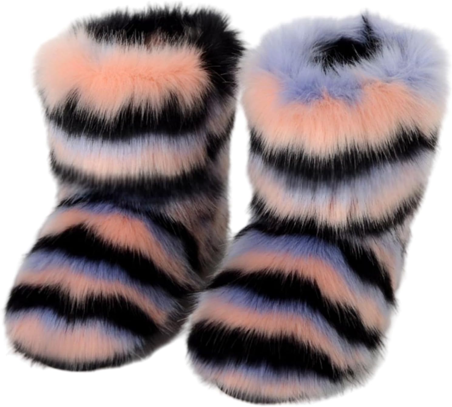 

Девочкам искусственный мех, средние по высоте зимние сапоги, теплые, пушистые, меховые ботинки Urmycos, Lila, Rosa, Schwarz