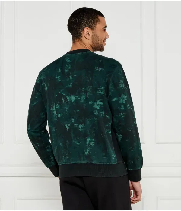 Толстовка We_Jungle relaxed fit Boss Orange, зеленый — фото 3
