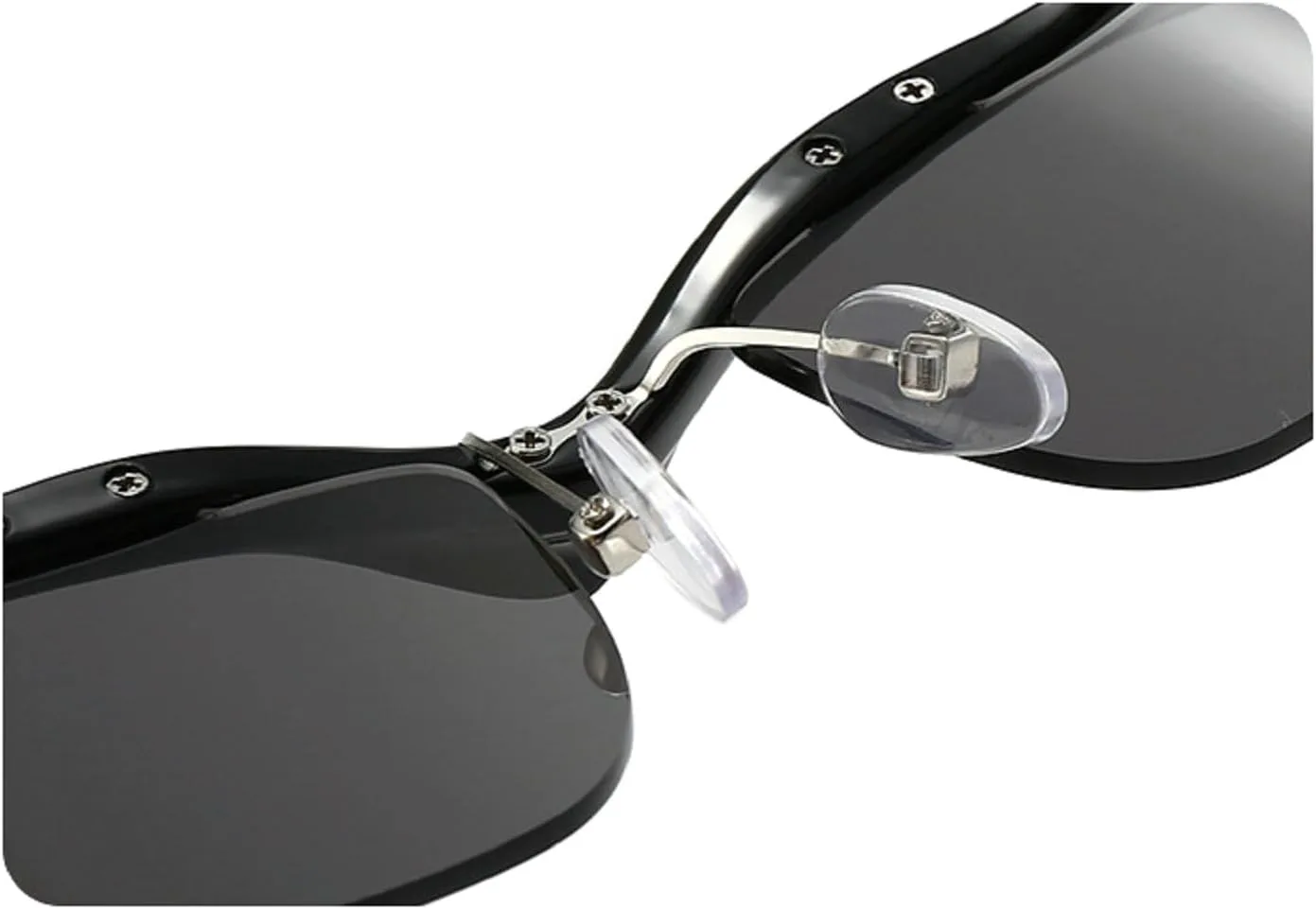 

Солнцезащитные очки Melrose Cat Eye Punk для женщин, модель 2024, роскошные солнцезащитные очки с обтекаемой формой для женщин, спортивные, полуободковые, Black