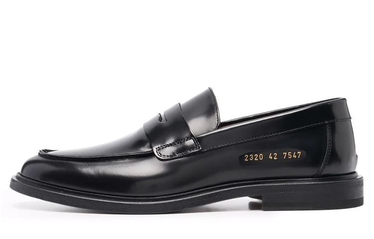 Common Projects Мужские повседневные кожаные туфли черного цвета — фото 3
