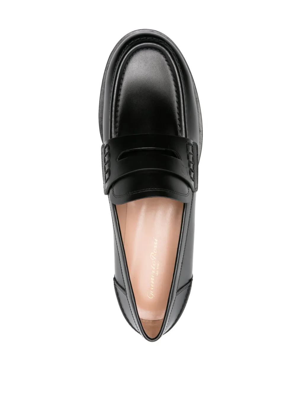Лоферы с закругленным носком Gianvito Rossi, черный — фото 4