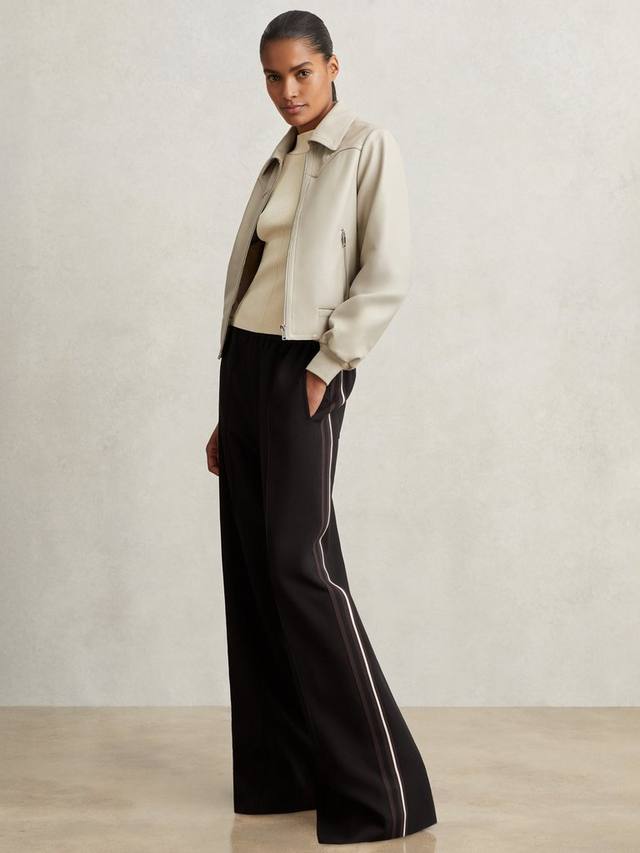 

Брюки Petite Robyn с боковыми полосками Reiss, Black