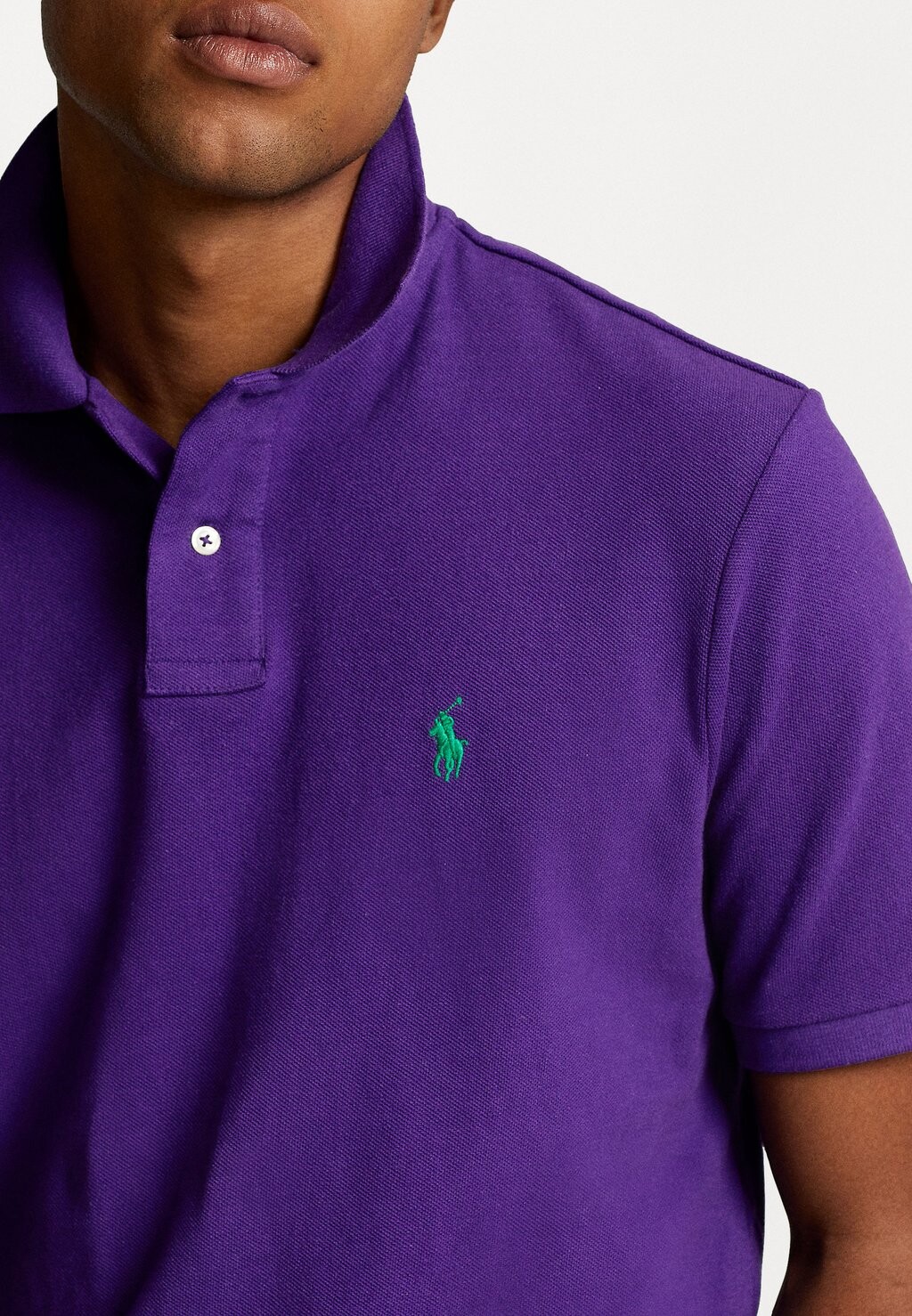 Рубашка поло THE ICONIC MESH POLO SHIRT Polo Ralph Lauren, фиолетовый — фото 4