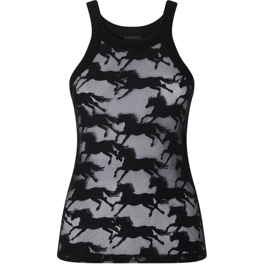 

Топ с принтом Horse motif PINKO, черный